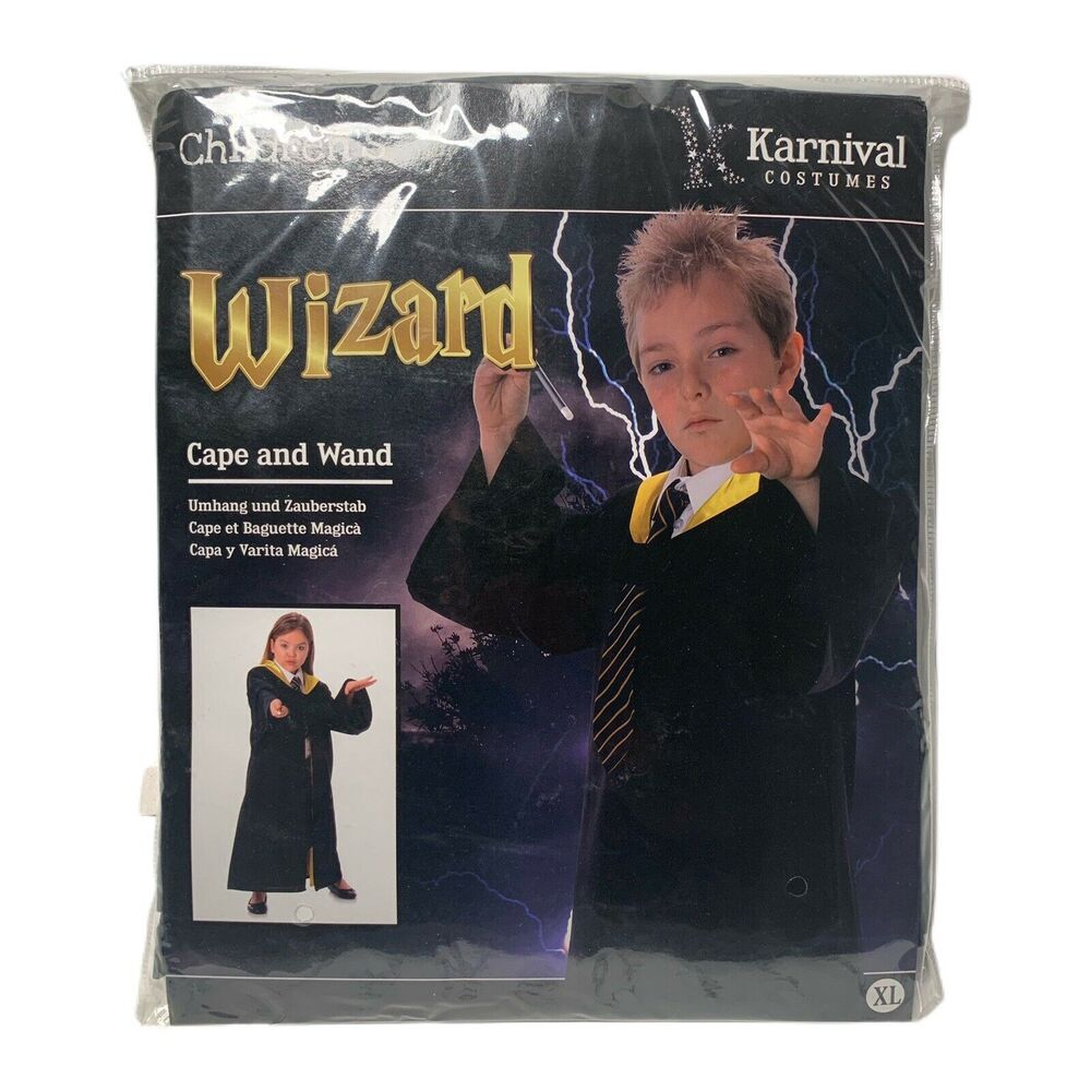 Karnival Costumes Unisex Wizard Halloween Kids Costume Size XL 9-10 Years NIP